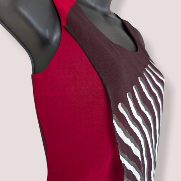 🍁Vintage Picadilly Fashions Red Sheath Dress - Picture 4 of 8